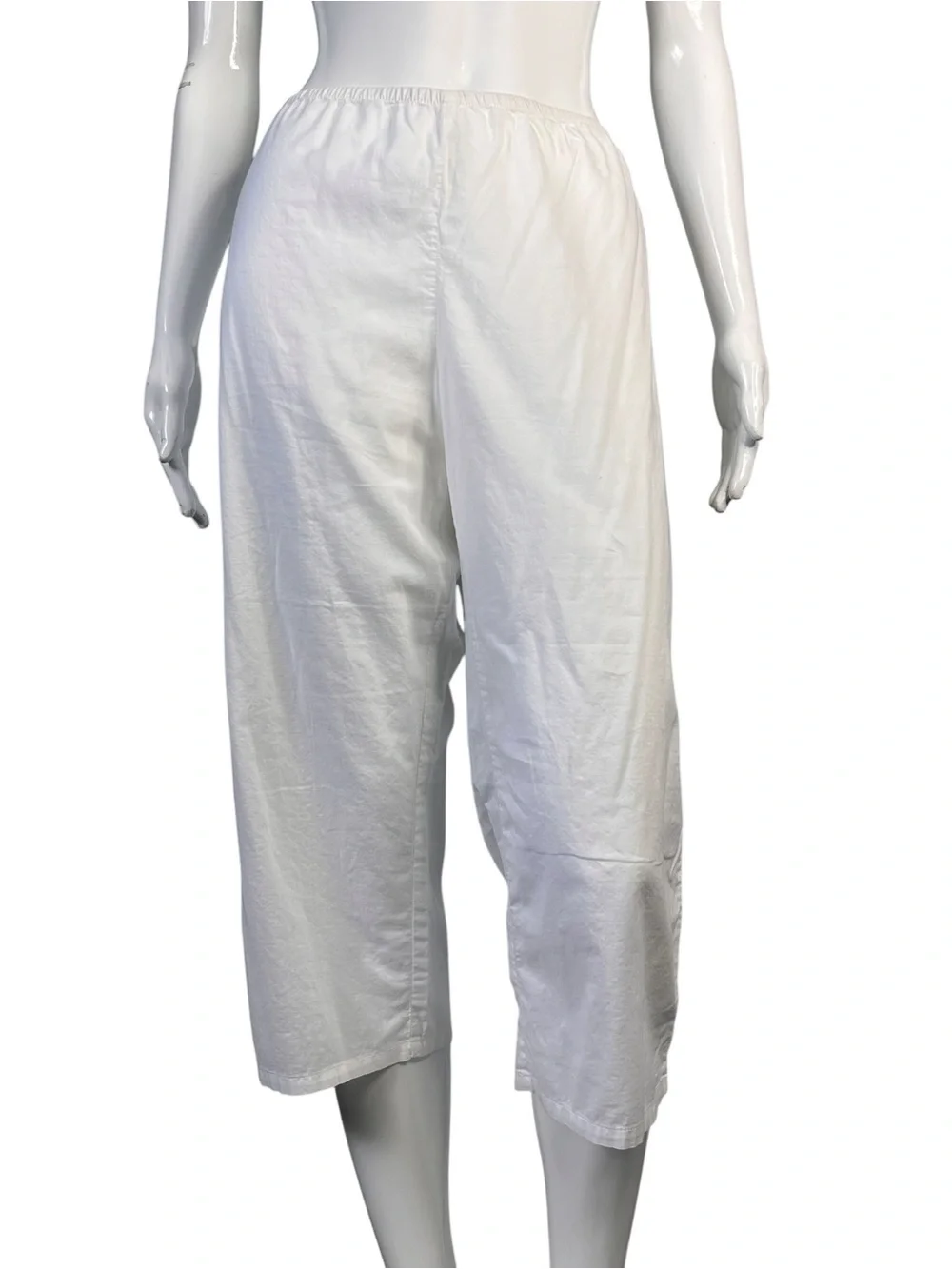 Laura Ashley Vintage White Floral Embroidered Sleeveless Cotton 2Pc Pajama Set M